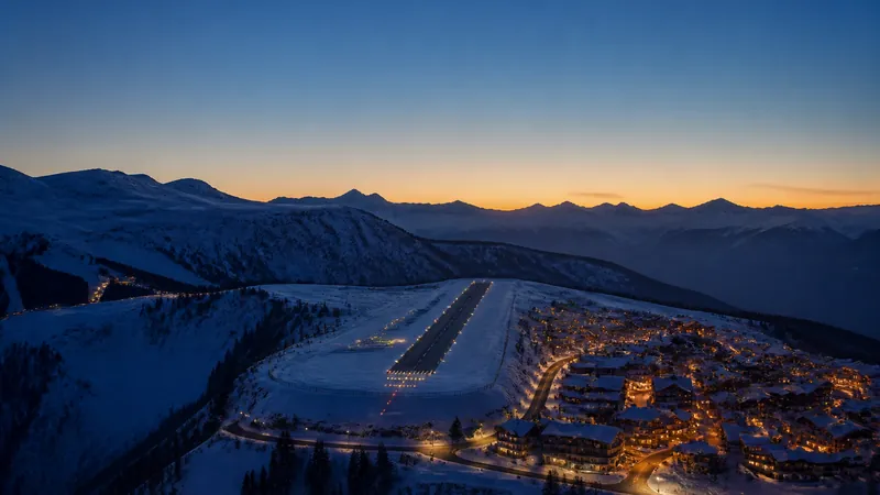 Helicopter transfer to Courchevel