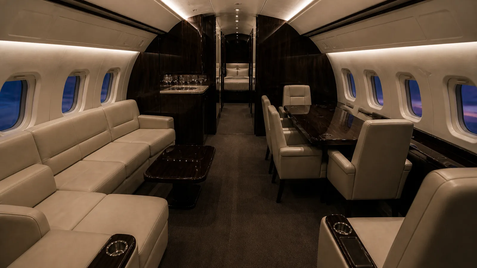 Boeing BBJ 737 cabin