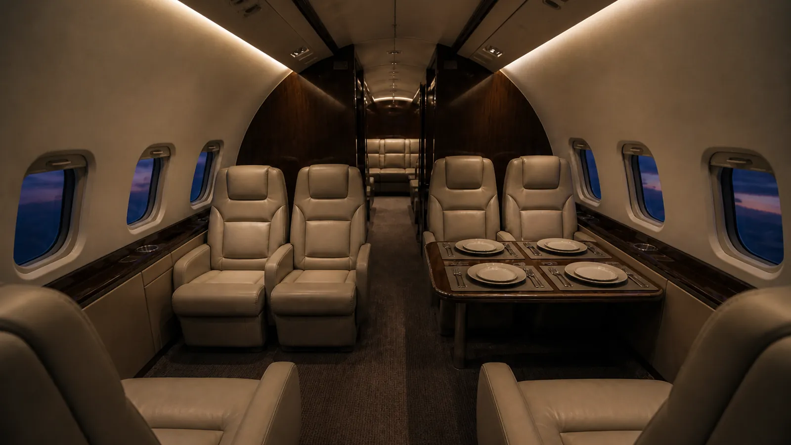 Dassault Falcon 900LX cabin