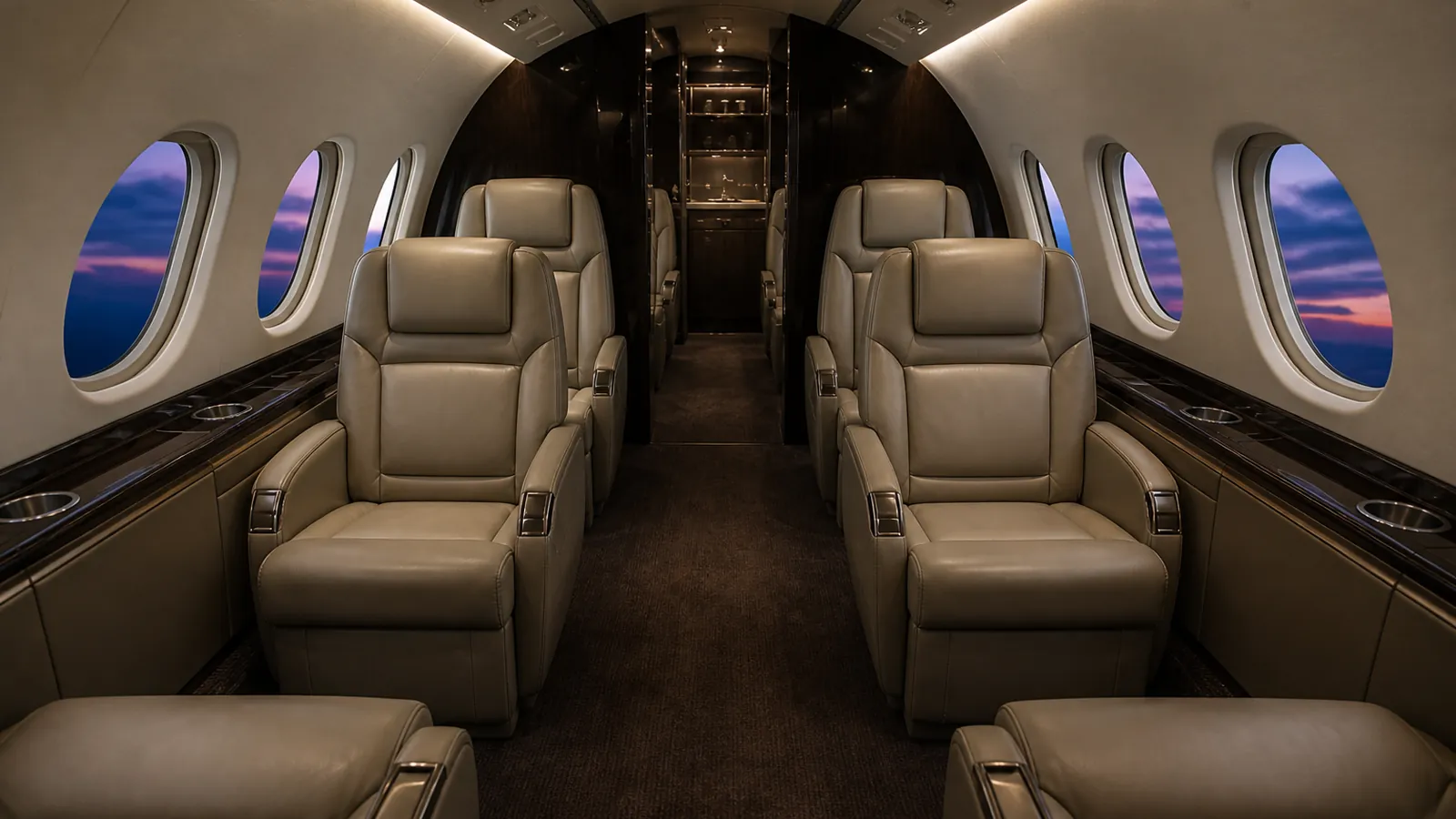 Hawker 900XP cabin
