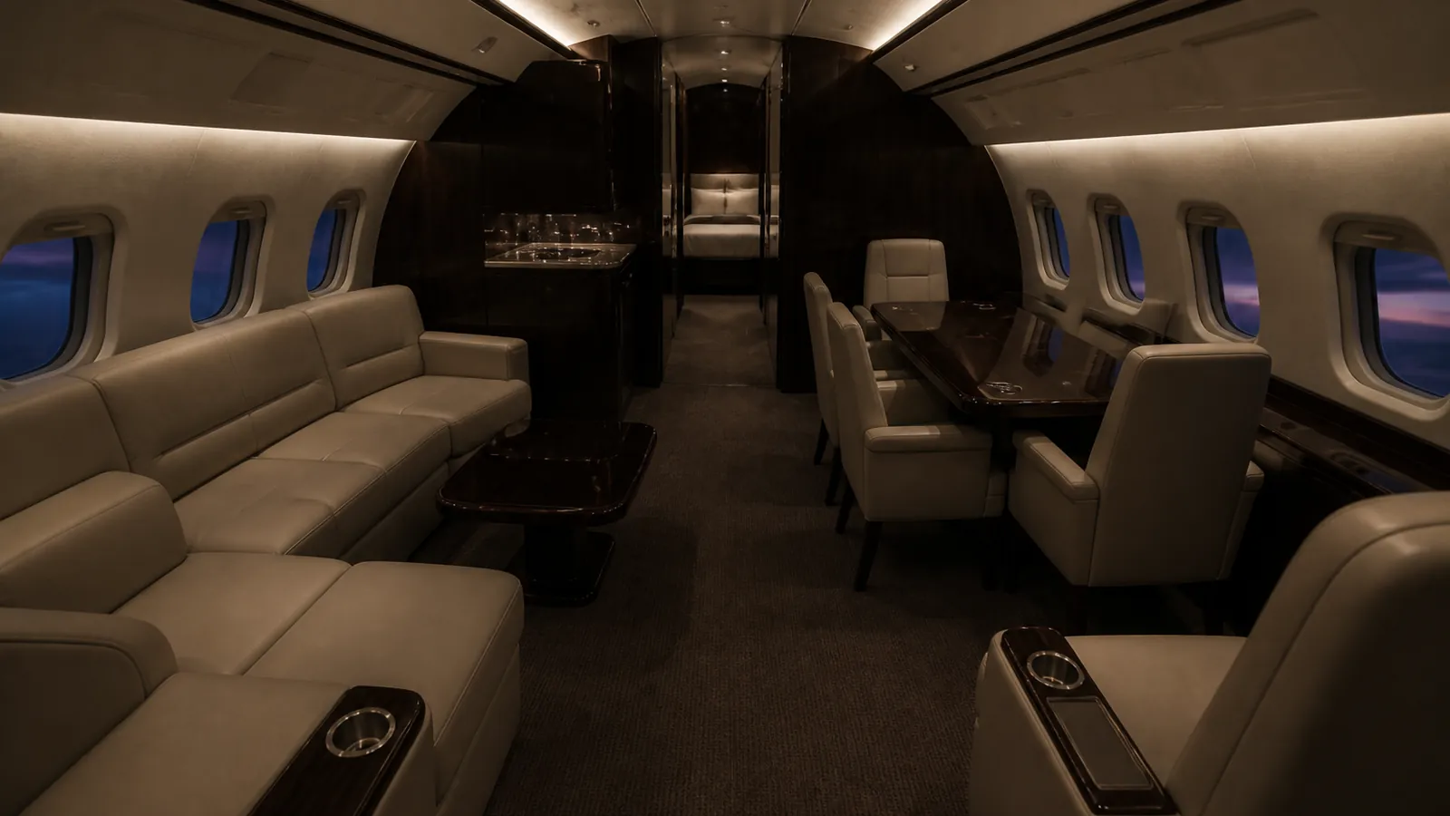 Vip airliner cabin