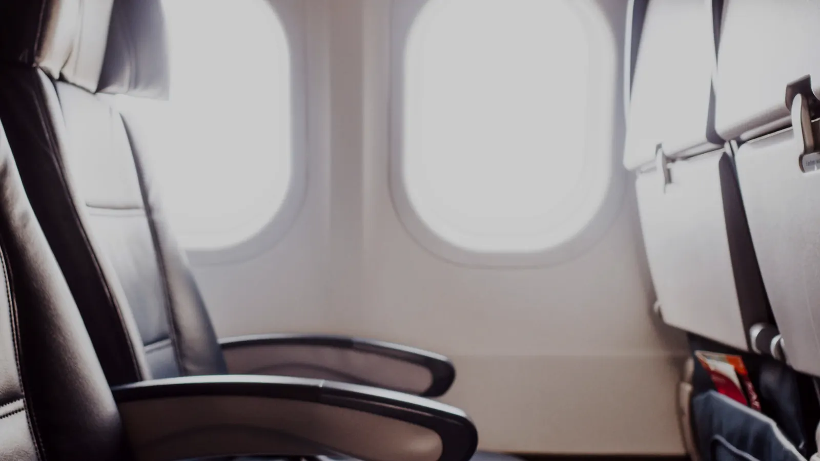Cabin, illustrative of the class: seated headroom, single club grouping, cases in the hold.