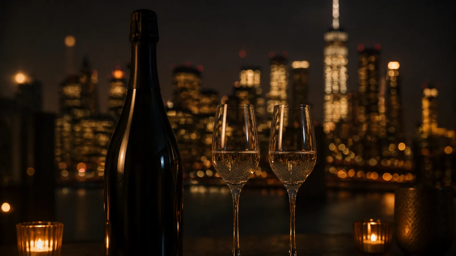 Champagne poured into a crystal coupe
