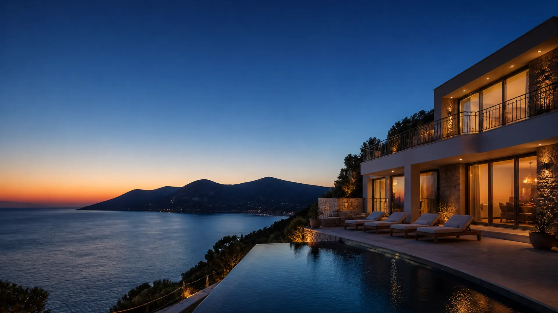 A sea-view villa terrace above the Turquoise Coast at Kalkan